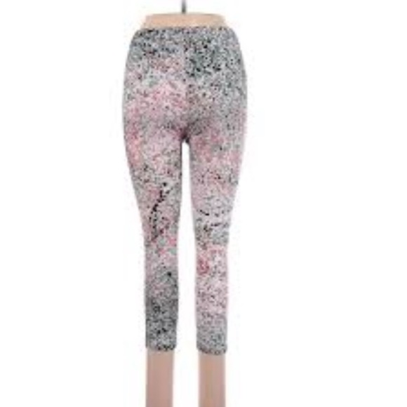 Nike Paint Splatter Print Cropped Leggings Crops Cropped Pants Running Tights S - Picture 2 of 7
